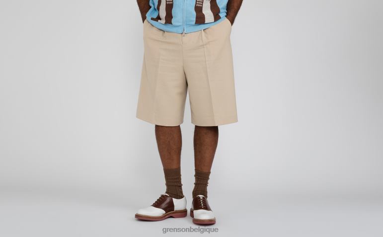 Hommes Grenson blanc/beige bellamy chaussures derby HL6R8148