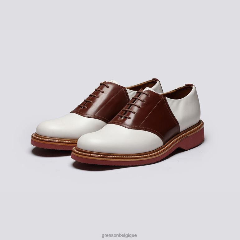 Hommes Grenson blanc/beige bellamy chaussures derby HL6R8148