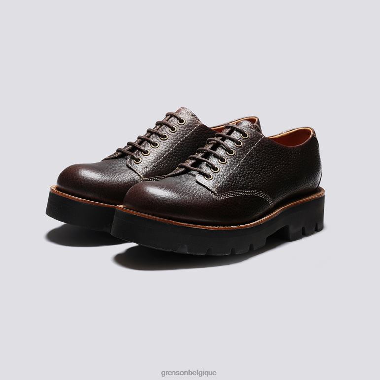 Hommes Grenson marron profond callan chaussures derby HL6R8150