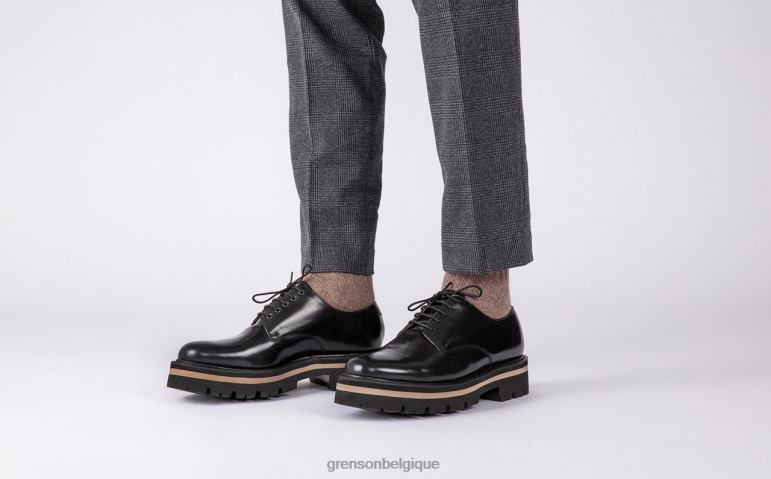 Hommes Grenson noir sec chaussures derby HL6R8160