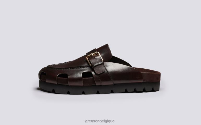 Hommes Grenson marron foncé vallée des sandales HL6R8213